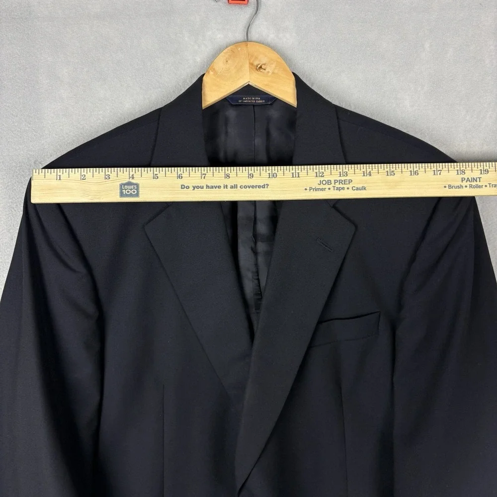 Brooks Brothers Loro Piana Blazer Mens 40R Black Gold Button Brooksease Wool USA
